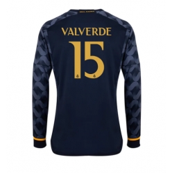 Real Madrid Federico Valverde #15 Auswärtstrikot 2023-24 Langarm
