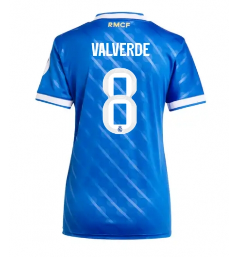 Real Madrid Federico Valverde #8 3rd trikot Frauen 2025-26 Kurzarm Real Madrid Federico Valverde #8 3rd trikot Frauen 2025-26 Kurzarm