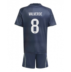 Real Madrid Federico Valverde #8 Auswärtstrikot Kinder 2025-26 Kurzarm (+ kurze hosen)