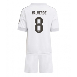 Real Madrid Federico Valverde #8 Heimtrikot Kinder 2025-26 Kurzarm (+ kurze hosen)