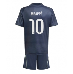 Real Madrid Kylian Mbappe #10 Auswärtstrikot Kinder 2025-26 Kurzarm (+ kurze hosen)