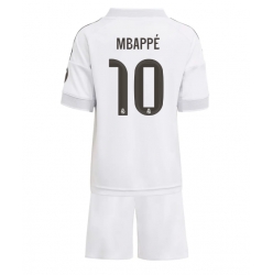 Real Madrid Kylian Mbappe #10 Heimtrikot Kinder 2025-26 Kurzarm (+ kurze hosen)