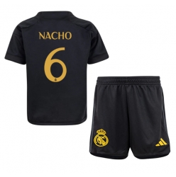 Real Madrid Nacho #6 3rd trikot Kinder 2023-24 Kurzarm (+ kurze hosen)