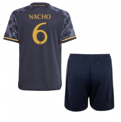 Real Madrid Nacho #6 Auswärtstrikot Kinder 2023-24 Kurzarm (+ kurze hosen)