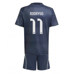 Real Madrid Rodrygo Goes #11 Auswärtstrikot Kinder 2025-26 Kurzarm (+ kurze hosen)