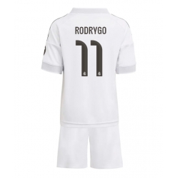 Real Madrid Rodrygo Goes #11 Heimtrikot Kinder 2025-26 Kurzarm (+ kurze hosen)