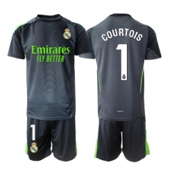 Real Madrid Thibaut Courtois #1 Torwart 3rd trikot Kinder 2025-26 Kurzarm (+ kurze hosen)