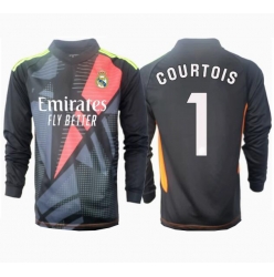 Real Madrid Thibaut Courtois #1 Torwart Auswärtstrikot 2024-25 Langarm
