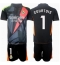 Real Madrid Thibaut Courtois #1 Torwart Auswärtstrikot Kinder 2024-25 Kurzarm (+ kurze hosen)