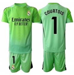 Real Madrid Thibaut Courtois #1 Torwart Auswärtstrikot Kinder 2025-26 Kurzarm (+ kurze hosen)