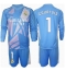 Real Madrid Thibaut Courtois #1 Torwart Heimtrikot Kinder 2024-25 Langarm (+ kurze hosen)