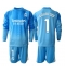 Real Madrid Thibaut Courtois #1 Torwart Heimtrikot Kinder 2025-26 Langarm (+ kurze hosen)