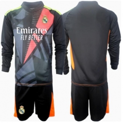 Real Madrid Torwart Auswärtstrikot Kinder 2024-25 Langarm (+ kurze hosen)