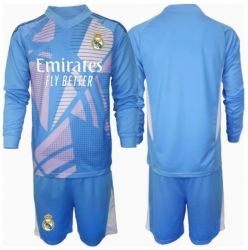 Real Madrid Torwart Heimtrikot Kinder 2024-25 Langarm (+ kurze hosen)