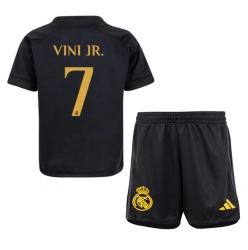Real Madrid Vinicius Junior #7 3rd trikot Kinder 2023-24 Kurzarm (+ kurze hosen)