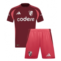 River Plate Auswärtstrikot Kinder 2024-25 Kurzarm (+ kurze hosen)