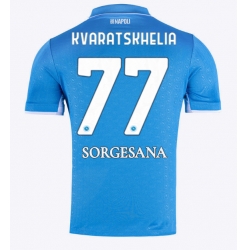 SSC Napoli Khvicha Kvaratskhelia #77 Heimtrikot 2024-25 Kurzarm
