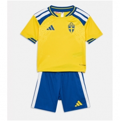 Schweden Heimtrikot Kinder WM 2026 Kurzarm (+ kurze hosen)