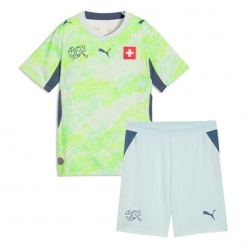 Schweiz Auswärtstrikot Kinder WM 2026 Kurzarm (+ kurze hosen)