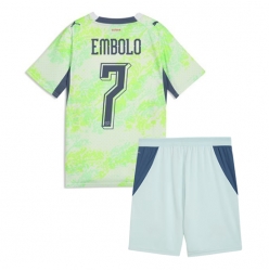 Schweiz Breel Embolo #7 Auswärtstrikot Kinder WM 2026 Kurzarm (+ kurze hosen)