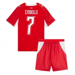 Schweiz Breel Embolo #7 Heimtrikot Kinder WM 2026 Kurzarm (+ kurze hosen)