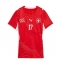 Schweiz Ruben Vargas #17 Heimtrikot Frauen WM 2026 Kurzarm Schweiz Ruben Vargas #17 Heimtrikot Frauen WM 2026 Kurzarm