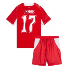 Schweiz Ruben Vargas #17 Heimtrikot Kinder WM 2026 Kurzarm (+ kurze hosen)