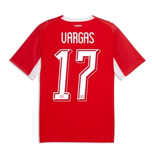 Schweiz Ruben Vargas #17 Heimtrikot WM 2026 Kurzarm Schweiz Ruben Vargas #17 Heimtrikot WM 2026 Kurzarm