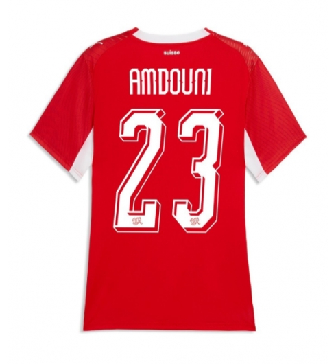 Schweiz Zeki Amdouni #23 Heimtrikot Frauen WM 2026 Kurzarm Schweiz Zeki Amdouni #23 Heimtrikot Frauen WM 2026 Kurzarm