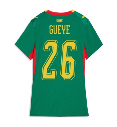 Senegal Pape Gueye #26 Auswärtstrikot Frauen WM 2026 Kurzarm Senegal Pape Gueye #26 Auswärtstrikot Frauen WM 2026 Kurzarm