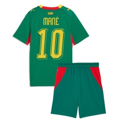 Senegal Sadio Mane #10 Auswärtstrikot Kinder WM 2026 Kurzarm (+ kurze hosen)