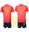 Spanien Alvaro Morata #7 Heimtrikot Kinder WM 2022 Kurzarm (+ kurze hosen)