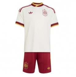 Spanien Auswärtstrikot Kinder WM 2026 Kurzarm (+ kurze hosen)