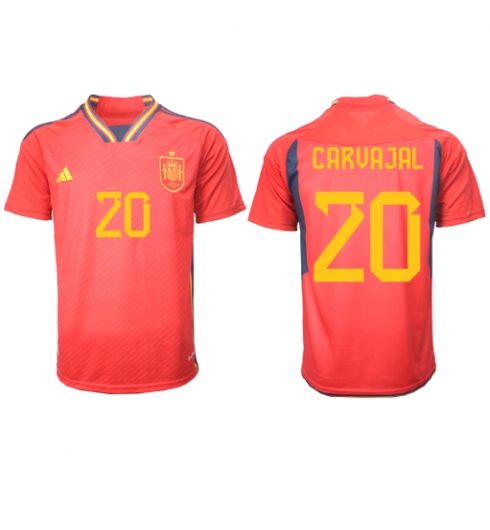 Spanien Daniel Carvajal #20 Heimtrikot WM 2022 Kurzarm