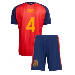 Spanien Eric Garcia #4 Heimtrikot Kinder WM 2026 Kurzarm (+ kurze hosen)