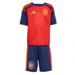 Spanien Heimtrikot Kinder WM 2026 Kurzarm (+ kurze hosen)