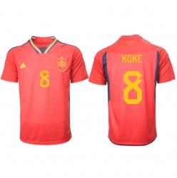 Spanien Koke #8 Heimtrikot WM 2022 Kurzarm