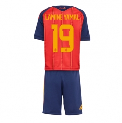 Spanien Lamine Yamal #19 Heimtrikot Kinder WM 2026 Kurzarm (+ kurze hosen)