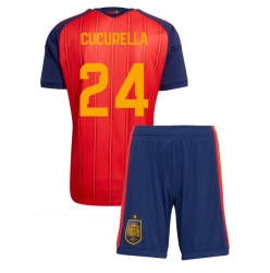 Spanien Marc Cucurella #24 Heimtrikot Kinder WM 2026 Kurzarm (+ kurze hosen)
