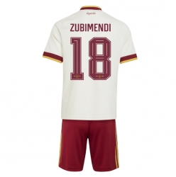 Spanien Martin Zubimendi #18 Auswärtstrikot Kinder WM 2026 Kurzarm (+ kurze hosen)