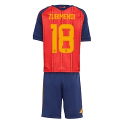Spanien Martin Zubimendi #18 Heimtrikot Kinder WM 2026 Kurzarm (+ kurze hosen)