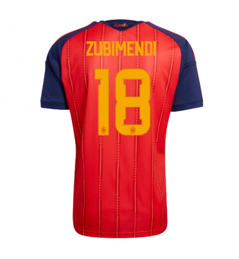 Spanien Martin Zubimendi #18 Heimtrikot WM 2026 Kurzarm Spanien Martin Zubimendi #18 Heimtrikot WM 2026 Kurzarm