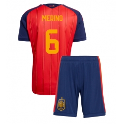 Spanien Mikel Merino #6 Heimtrikot Kinder WM 2026 Kurzarm (+ kurze hosen)