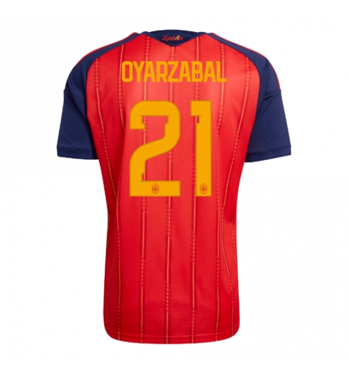 Spanien Mikel Oyarzabal #21 Heimtrikot WM 2026 Kurzarm Spanien Mikel Oyarzabal #21 Heimtrikot WM 2026 Kurzarm