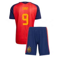 Spanien Paez Gavi #9 Heimtrikot Kinder WM 2026 Kurzarm (+ kurze hosen)