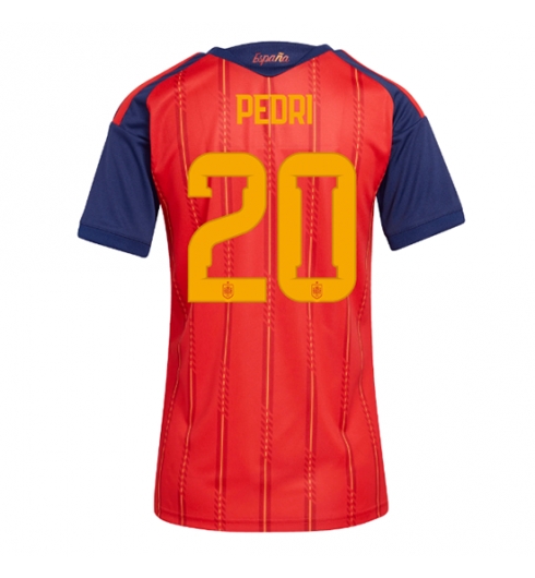 Spanien Pedri Gonzalez #20 Heimtrikot Frauen WM 2026 Kurzarm Spanien Pedri Gonzalez #20 Heimtrikot Frauen WM 2026 Kurzarm