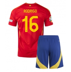 Spanien Rodri Hernandez #16 Heimtrikot Kinder EM 2024 Kurzarm (+ kurze hosen)