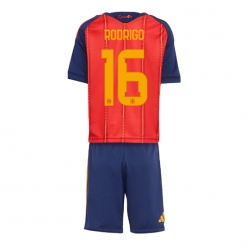 Spanien Rodri Hernandez #16 Heimtrikot Kinder WM 2026 Kurzarm (+ kurze hosen)