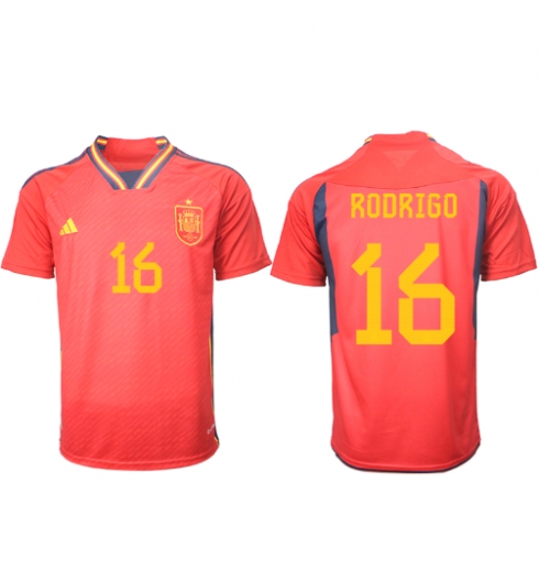 Spanien Rodri Hernandez #16 Heimtrikot WM 2022 Kurzarm