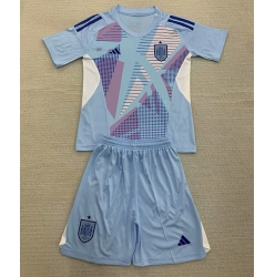 Spanien Torwart Heimtrikot Kinder EM 2024 Kurzarm (+ kurze hosen)